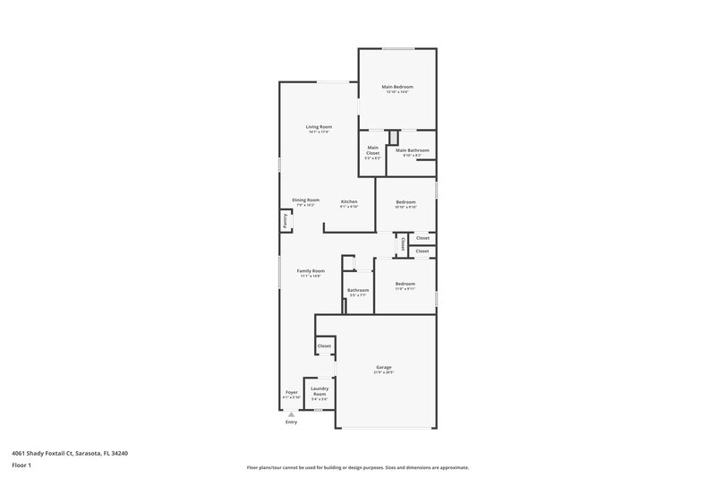 2,645/Mo, 4061 Shady Foxtail Ct Sarasota, FL 34240 Floor Plan View
