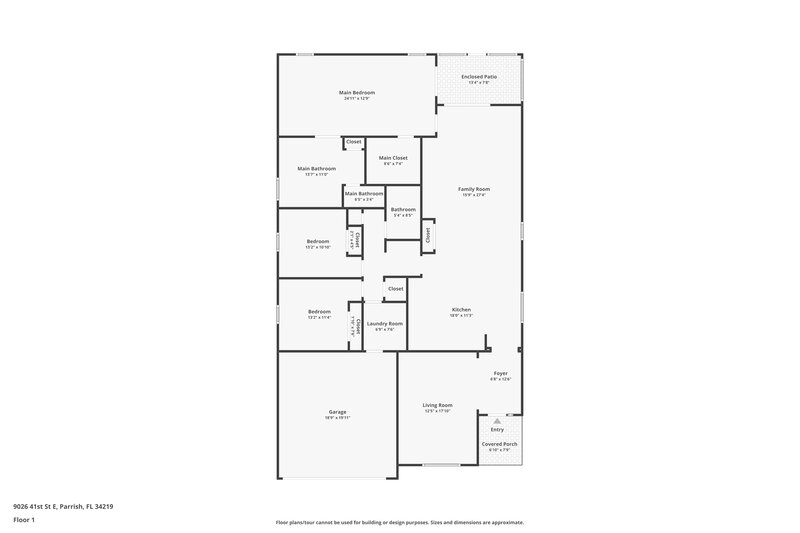 2,240/Mo, 9026 41st St E Parrish, FL 34219 Floor Plan View