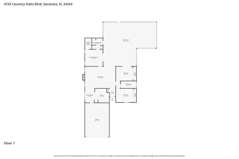 2,685/Mo, 4725 Country Oaks Blvd Sarasota, FL 34243 Floor Plan View