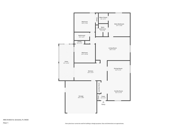 2,305/Mo, 4652 Ardale St Sarasota, FL 34232 Floor Plan View