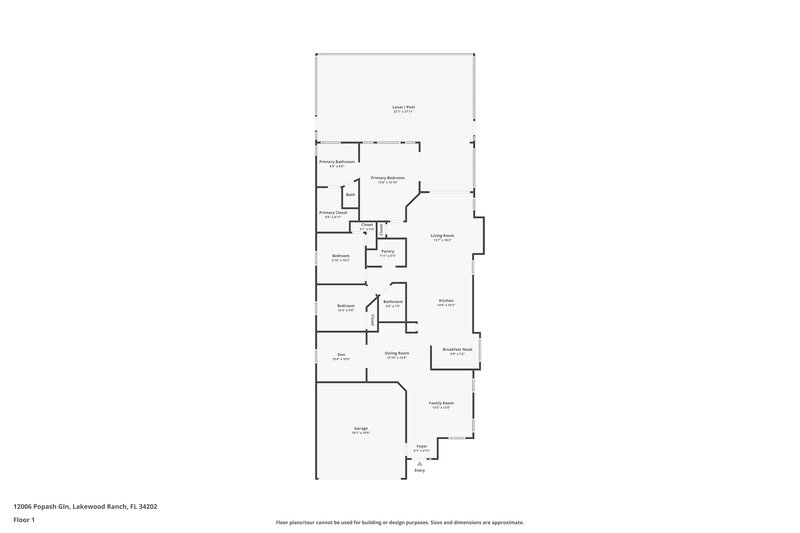 2,495/Mo, 12006 Popash Gln Lakewood Ranch, FL 34202 Floor Plan View