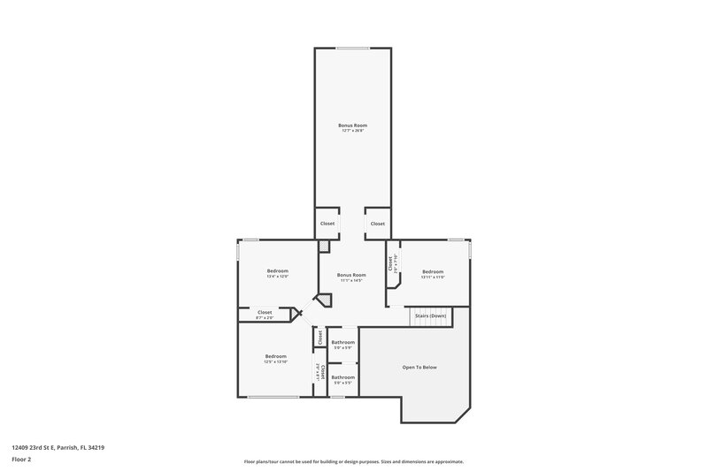2,345/Mo, 12409 23rd St E Parrish, FL 34219 Floor Plan View 2