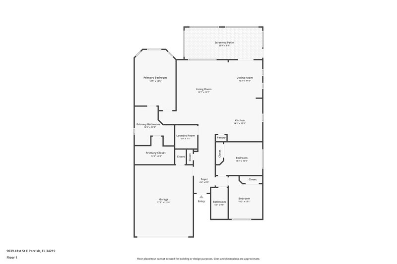 2,570/Mo, 9039 41st St E Parrish, FL 34219 Floor Plan View