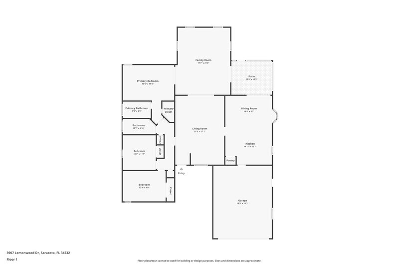 2,260/Mo, 3907 Lemonwood Dr Sarasota, FL 34232 Floor Plan View