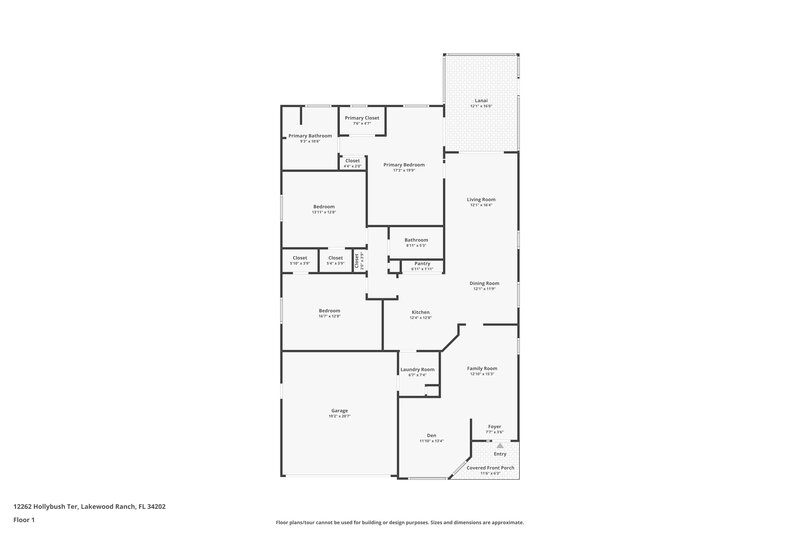 2,665/Mo, 12262 Hollybush Ter Lakewood Ranch, FL 34202 Floor Plan View