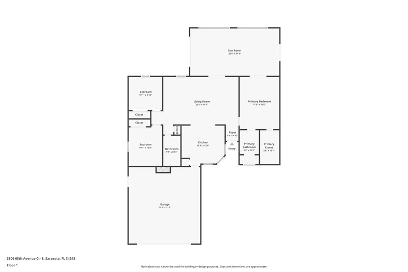 3,310/Mo, 3506 65th Avenue Cir E Sarasota, FL 34243 Floor Plan View