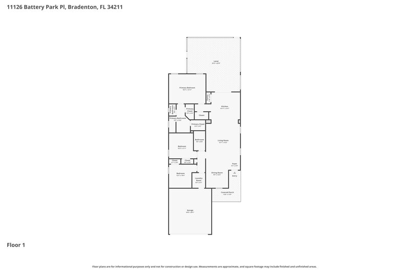 2,275/Mo, 11126 Battery Park Pl Bradenton, FL 34211 Floorplan View