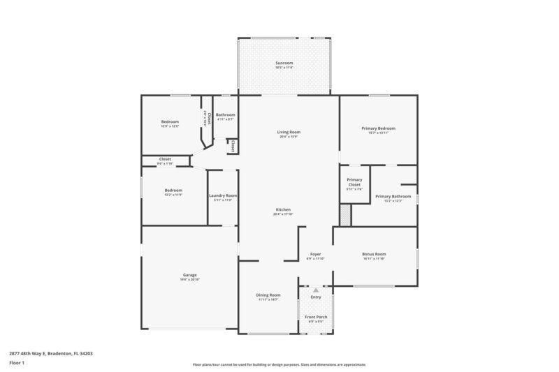 2,410/Mo, 2877 48th Way E Bradenton, FL 34203 Floorplan View