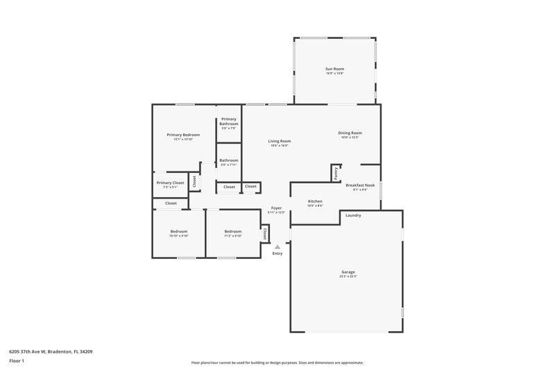 2,215/Mo, 6205 37th Ave W Bradenton, FL 34209 Floor Plan View