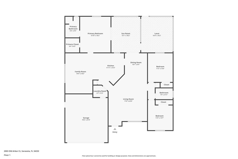 2,455/Mo, 2003 Old Arbor Ct Sarasota, FL 34232 Floor Plan View