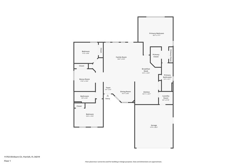 2,170/Mo, 11753 Shirburn Cir Parrish, FL 34219 Floor Plan View