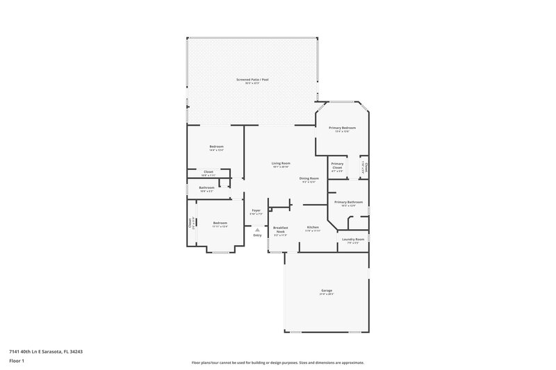 2,620/Mo, 7141 40th Ln E Sarasota, FL 34243 Floorplan View
