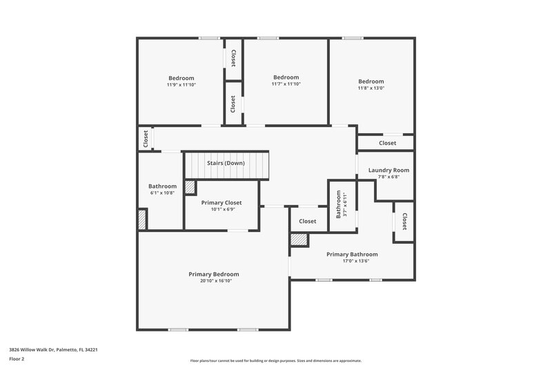 2,390/Mo, 3826 Willow Walk Dr Palmetto, FL 34221 Floor Plan View 2