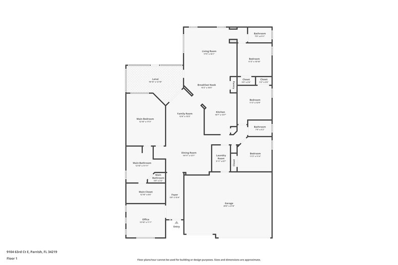 2,835/Mo, 9104 63rd Ct E Parrish, FL 34219 Floorplan View