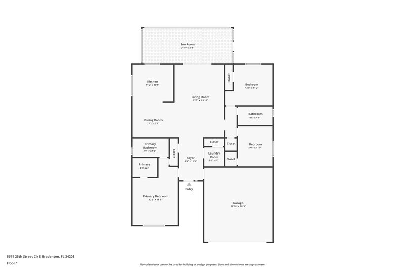 2,380/Mo, 5674 25th Street Cir E Bradenton, FL 34203 Floor Plan View