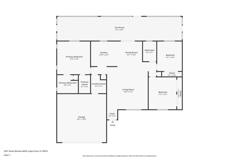 0/Mo, 3521 Santa Barbara Blvd Cape Coral, FL 33914 Floor Plan View