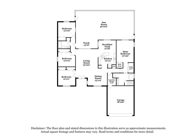 2,435/Mo, 3421 SW 26th Ave Cape Coral, FL 33914 Floor Plan View