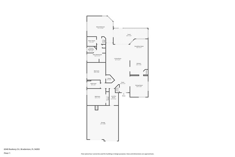 2,625/Mo, 6340 Rookery Cir Bradenton, FL 34203 Floor Plan View