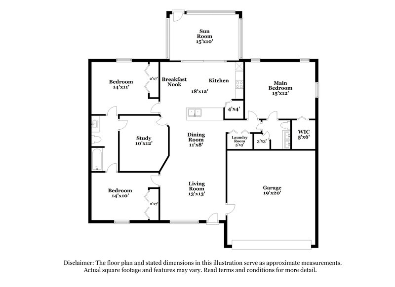 2,205/Mo, 845 SW 37th Ln Cape Coral, FL 33914 Floorplan View