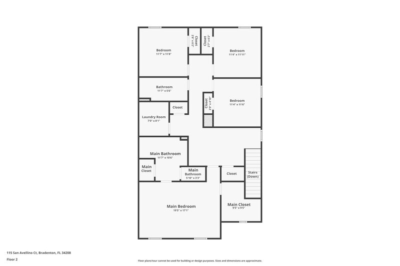 2,400/Mo, 115 San Avellino Ct Bradenton, FL 34208 Floor Plan View