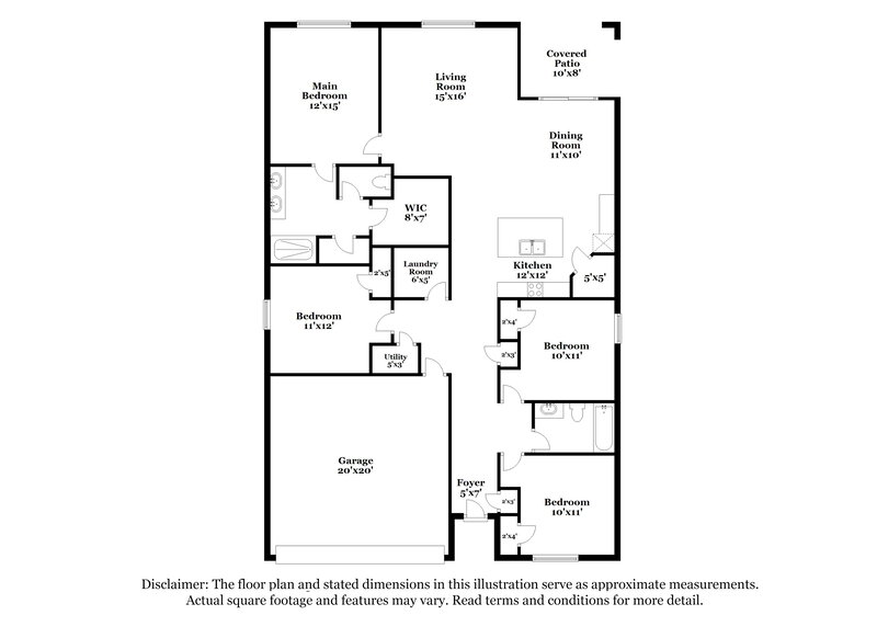 2,150/Mo, 119 SW 11th Ter Cape Coral, FL 33991 Floor Plan View