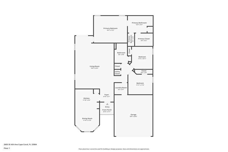 2,160/Mo, 2605 SE 4th Ave Cape Coral, FL 33904 Floor Plan View