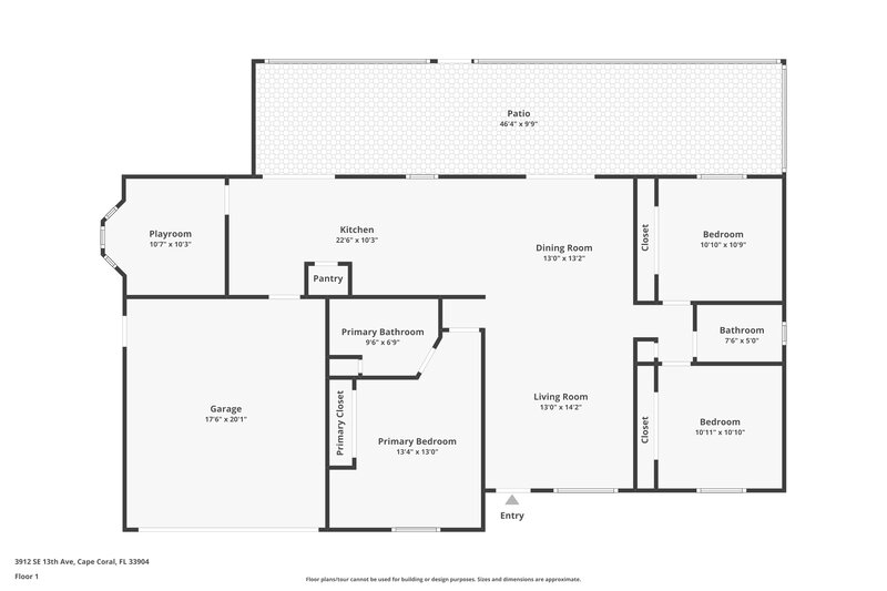 1,815/Mo, 3912 SE 13th Ave Cape Coral, FL 33904 Floorplan View