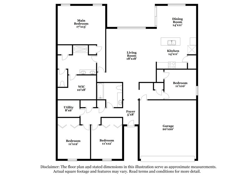 2,285/Mo, 920 SE 22nd St Cape Coral, FL 33990 Floor Plan View