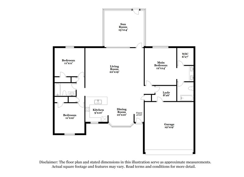 1,970/Mo, 1825 Sw 25Th St Cape Coral, FL 33914 Floorplan View