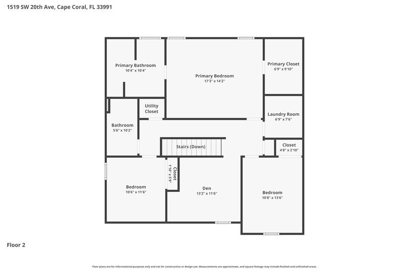 2,275/Mo, 1519 SW 20th Ave Cape Coral, FL 33991 Floor Plan View 2