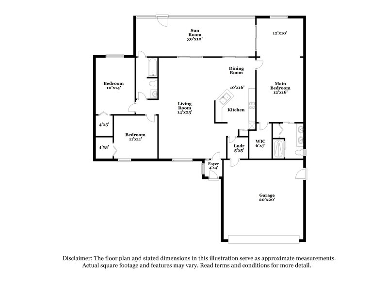 2,170/Mo, 1901 SW 26th Ter Cape Coral, FL 33914 Floor Plan View