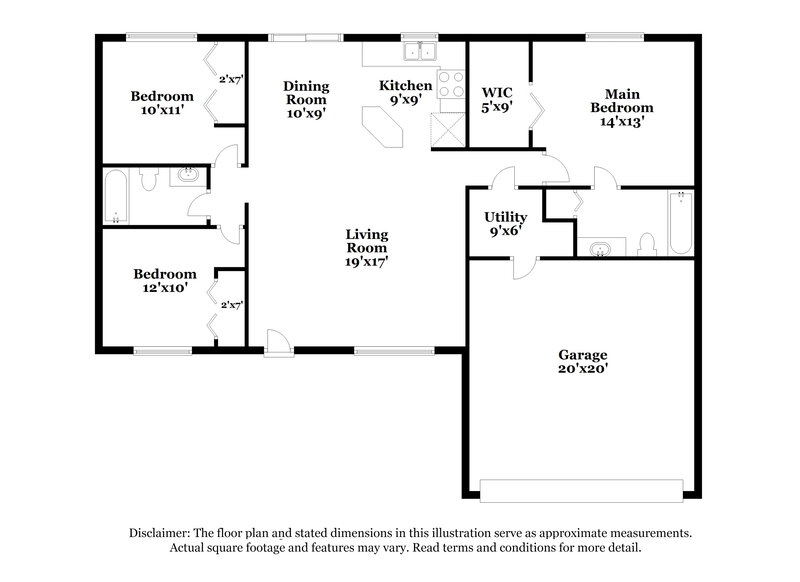 2,800/Mo, 1726 SW 22nd St Cape Coral, FL 33991 Floor Plan View