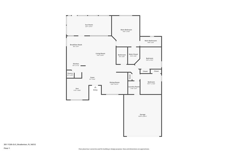 2,695/Mo, 301 112 St E Bradenton, FL 34212 Floor Plan View