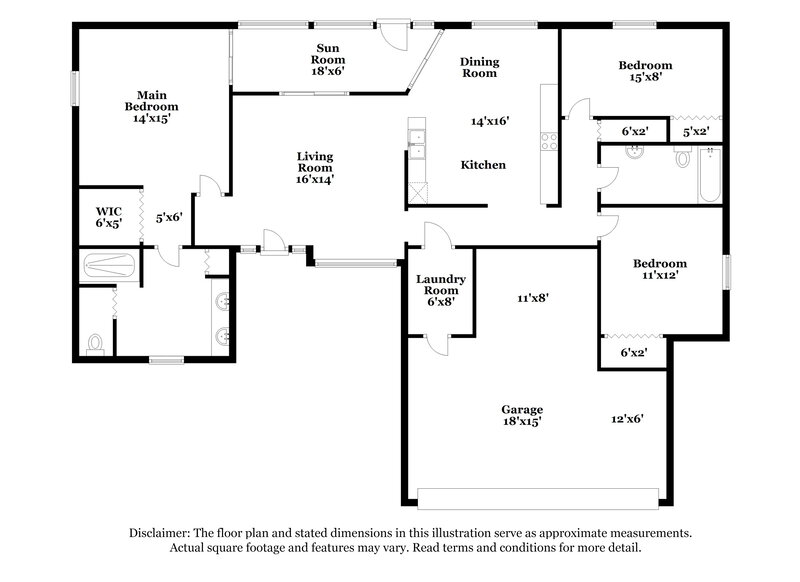 1,710/Mo, 3759 Alwood St North Port, FL 34291 Floor Plan View