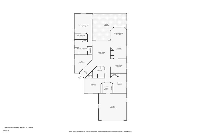 2,570/Mo, 15445 Cortona Way Naples, FL 34120 Floorplan View