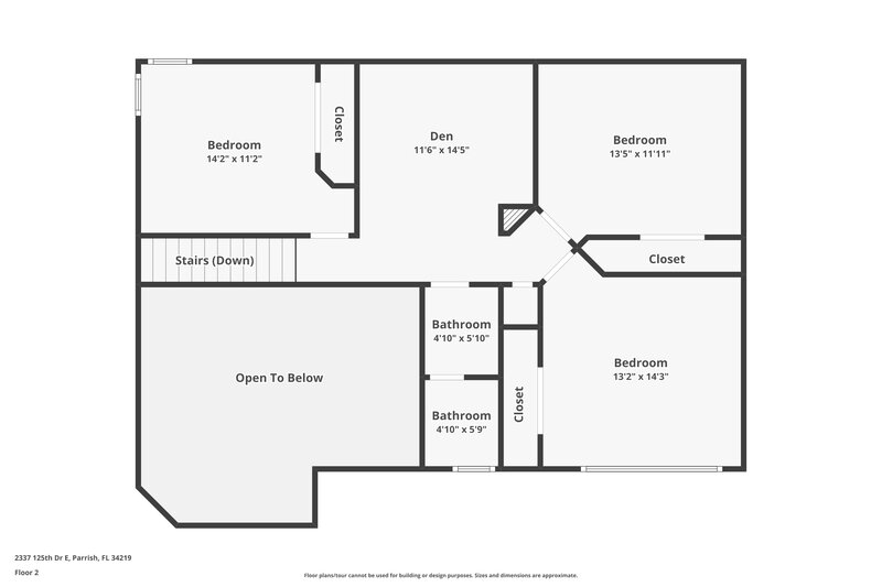 2,440/Mo, 2337 125th Dr E Parrish, FL 34219 Floor Plan View 2