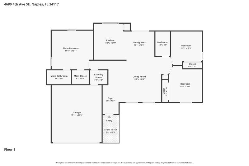 2,410/Mo, 4680 4th Ave SE Naples, FL 34117 Floor Plan View