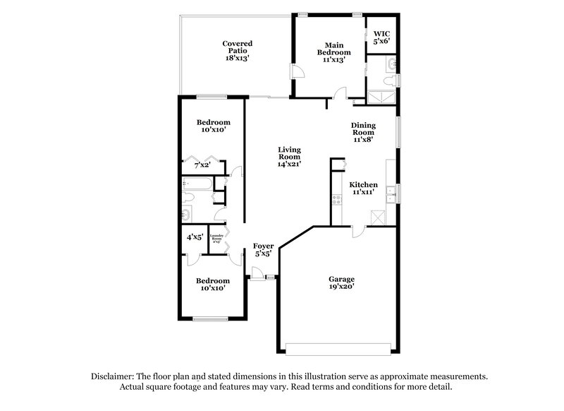 2,285/Mo, 6311 7th Ct E Bradenton, FL 34203 Floor Plan View