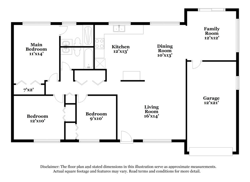 1,640/Mo, 3507 Montclair Circle North Port, FL 34287 Floor Plan View