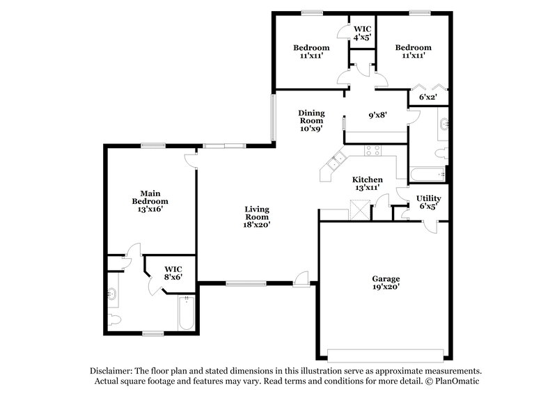 1,840/Mo, 347 Western Ave S Lehigh Acres, FL 33974 Floor Plan View