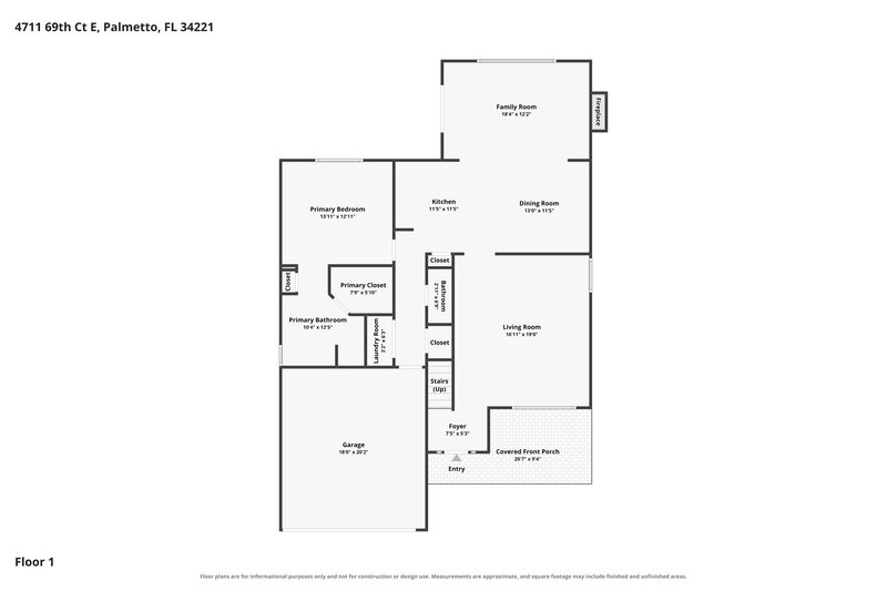 2,470/Mo, 4711 E 69Th Ct Palmetto, FL 34221 Floor Plan View
