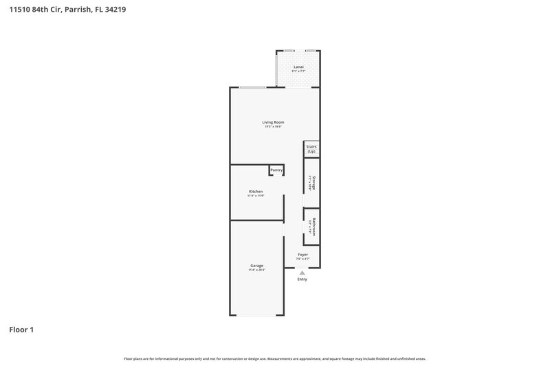2,130/Mo, 11510 84TH CIR E Unit 102 Parrish, FL 34219 Floor Plan View