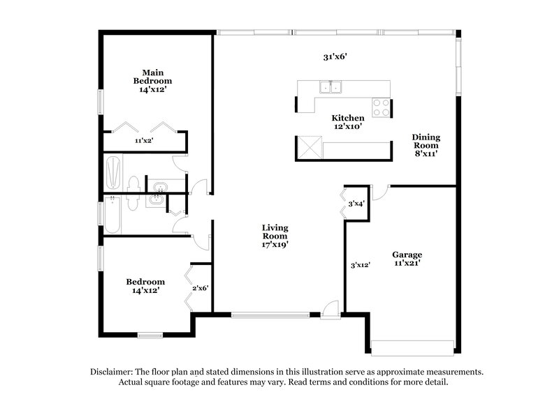1,615/Mo, 2179 Alton Rd Port Charlotte, FL 33952 Floor Plan View