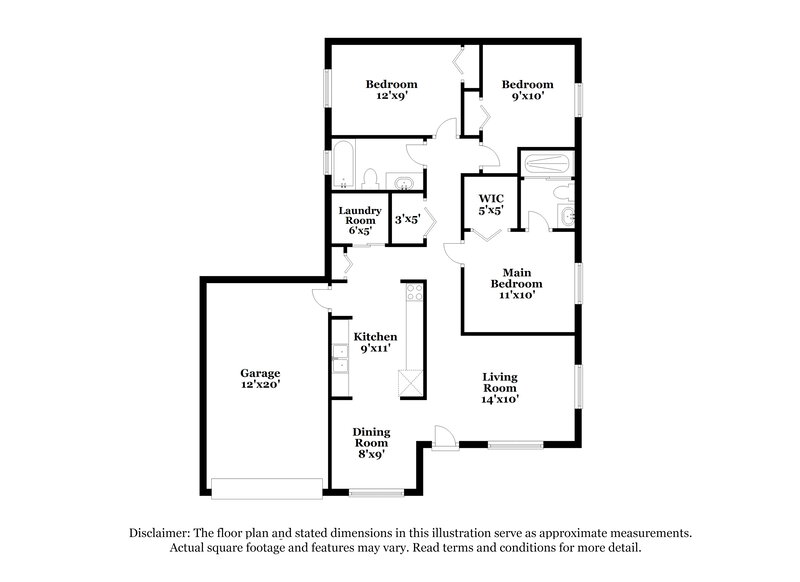 1,630/Mo, 2506 66th ST W Lehigh Acres, FL 33971 Floor Plan View