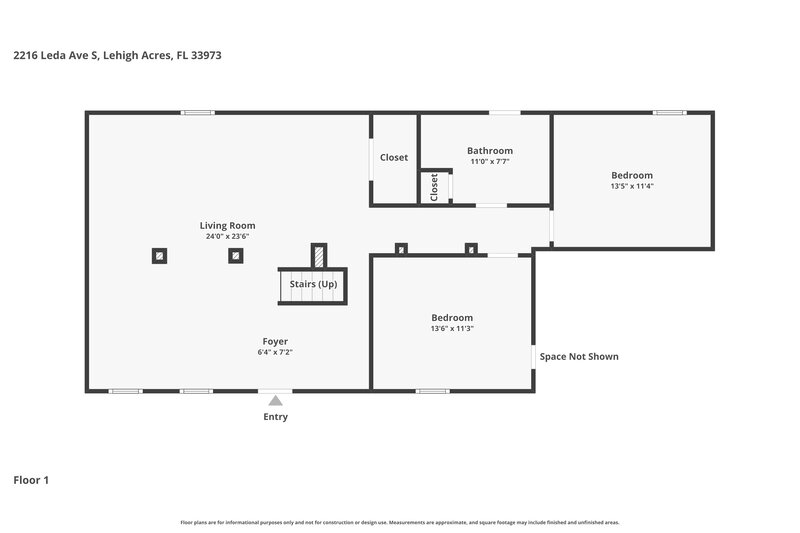 2,745/Mo, 2216 Leda Ave S Lehigh Acres, FL 33973 Floorplan View