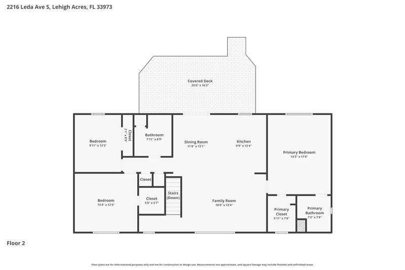 0/Mo, 2216 Leda Ave S Lehigh Acres, FL 33973 Floor Plan View 2