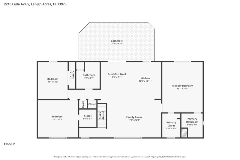 2,745/Mo, 2216 Leda Ave S Lehigh Acres, FL 33973 Floorplan View 2