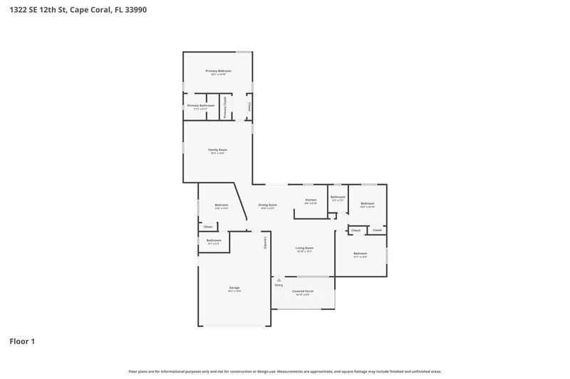 2,280/Mo, 1322 SE 12th Street Cape Coral, FL 33990 Floor Plan View