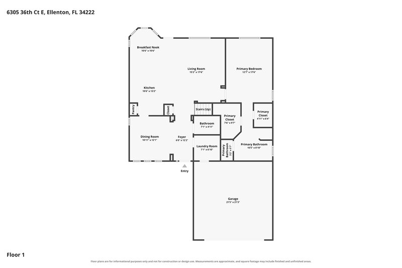2,465/Mo, 6305 36th Ct E Ellenton, FL 34222 Floor Plan View