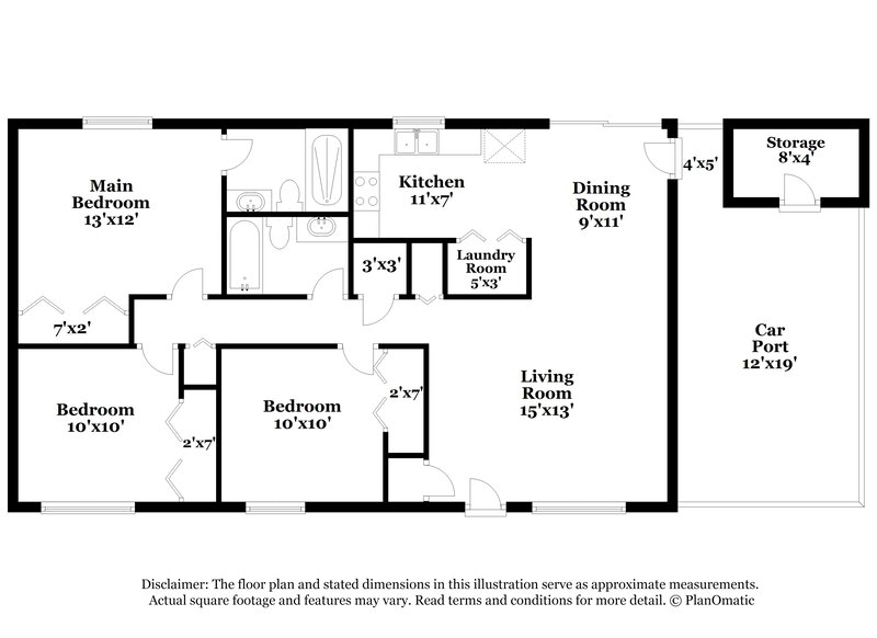 1,700/Mo, 2912 Crane Ave North Port, FL 34286 Floorplan View
